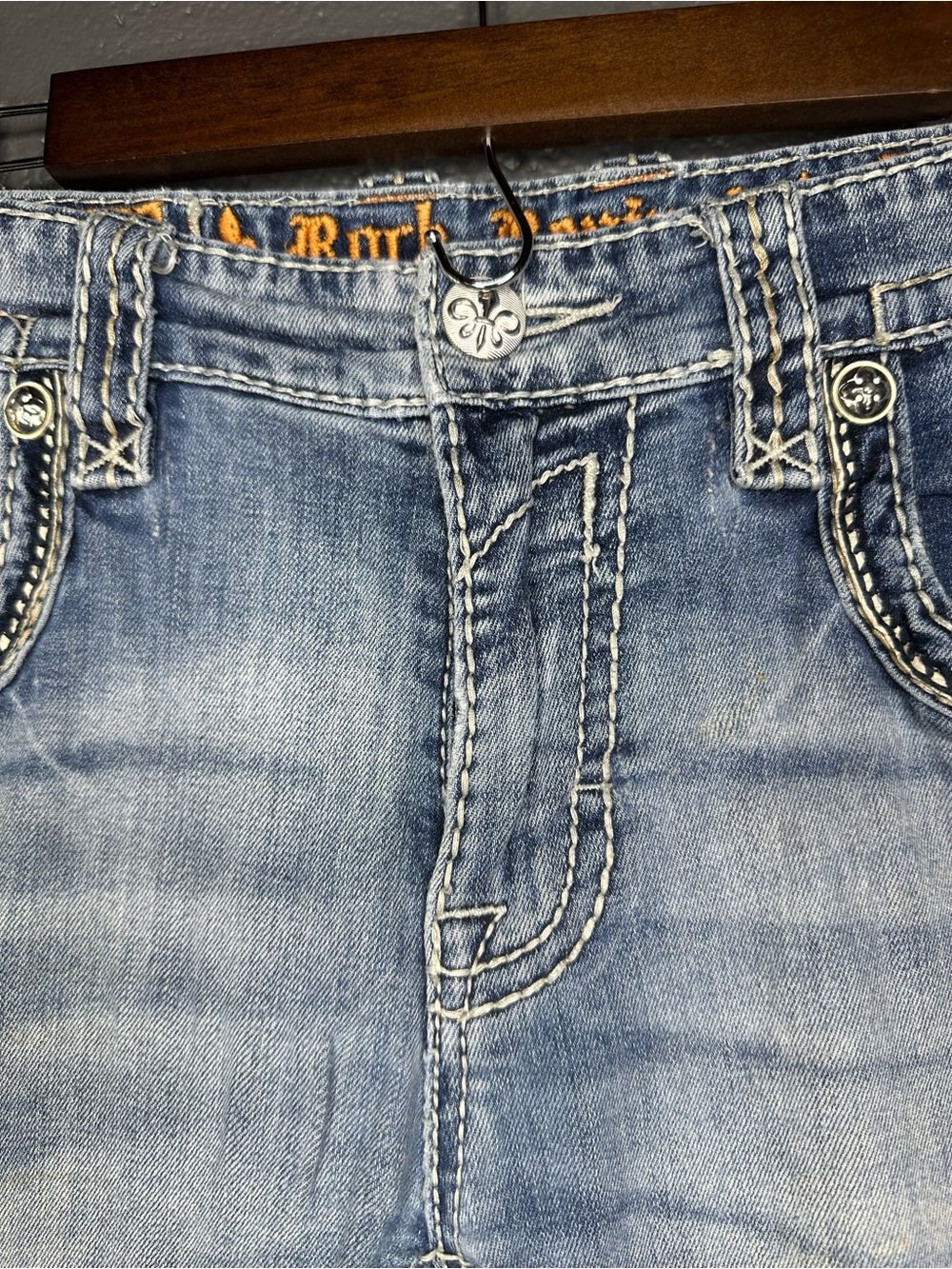 Rock Revival Brand - Light Wash Blue Jeans - Straight Leg - Women’s 34 - Picture 5 of 13